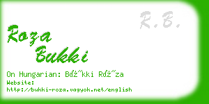 roza bukki business card